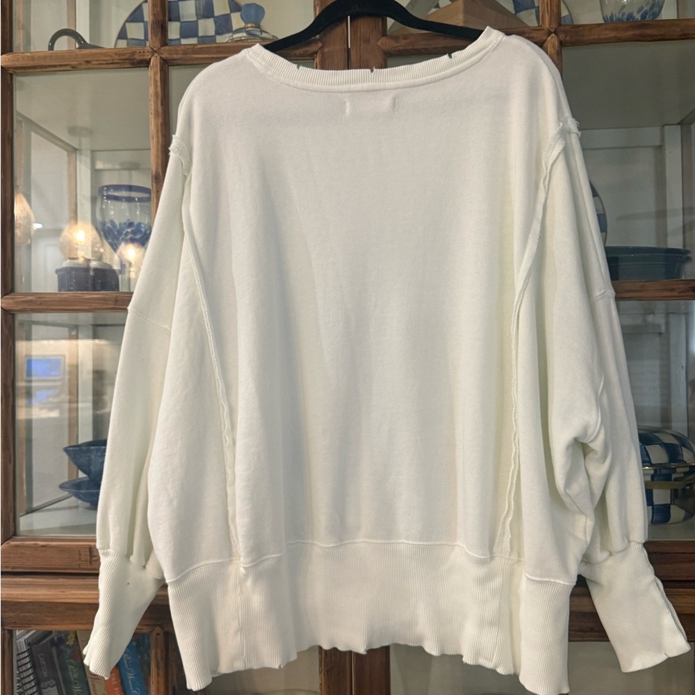 Free People Camden 18 Graphic Pullover Oversized Size XS - Picture 2 of 6